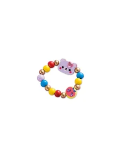 Janod 4 bijoux en bois à créer Bois joli - Discount