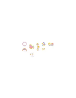 Janod 4 bijoux en bois à créer Pays arc-en-ciel - Hot