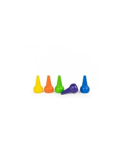 Moulin Roty 5 crayons de cire Les Popipop - Hot