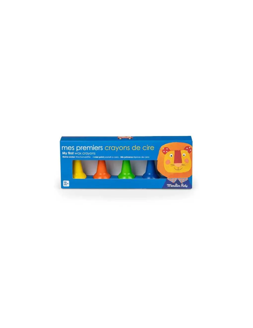 Moulin Roty 5 crayons de cire Les Popipop - Hot