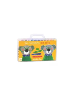 Moulin Roty 24 crayons de cire les Popipop - Clearance