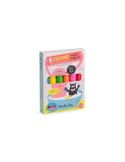 Moulin Roty 6 crayons multisurfaces Les Schmouks - New