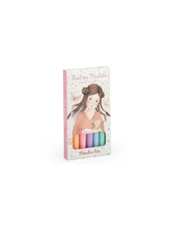 Moulin Roty 6 feutres pastels Les Rosalies - Hot