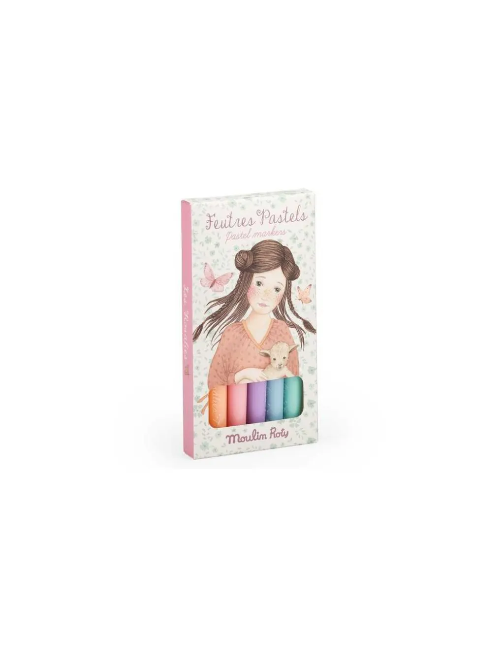 Moulin Roty 6 feutres pastels Les Rosalies - Hot
