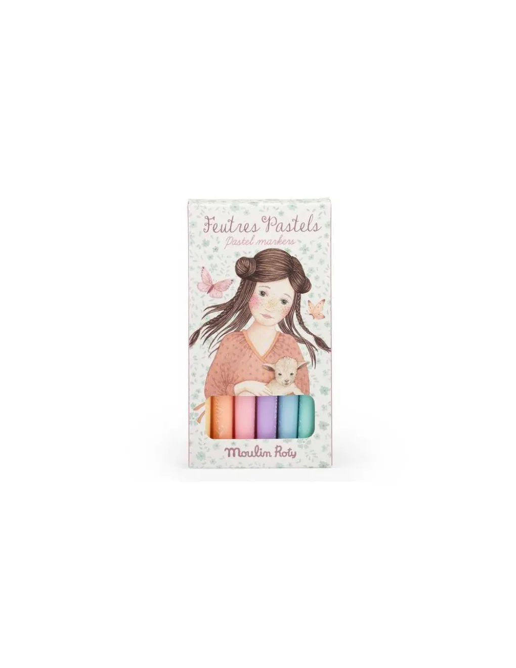 Moulin Roty 6 feutres pastels Les Rosalies - Hot