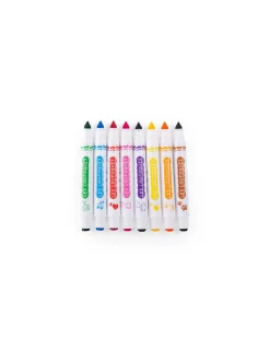 Moulin Roty 8 feutres tampons 2 en 1 Les Loufoques - Discount