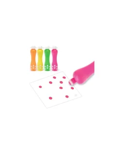 Djeco 4 Marqueurs gros pois Néon - Discount