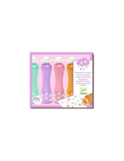 Djeco 4 Marqueurs gros pois Pearly - Discount