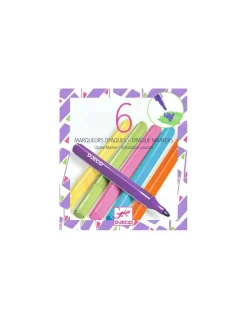 Djeco 6 marqueurs opaques Années 80 - Online