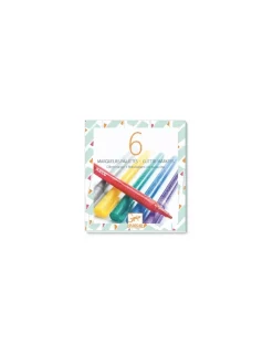 Djeco 6 marqueurs pailletés - Sale