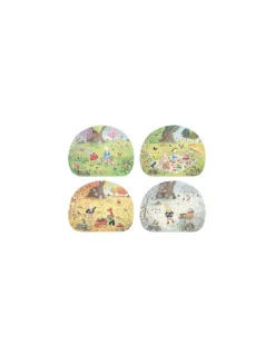 Moulin Roty 4 mini puzzles Les Saisons - New