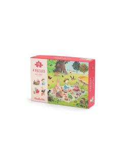 Moulin Roty 4 mini puzzles Les Saisons - New