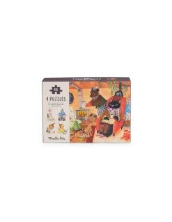 Moulin Roty 4 mini puzzles Une belle journée Les Minouchkas - Discount
