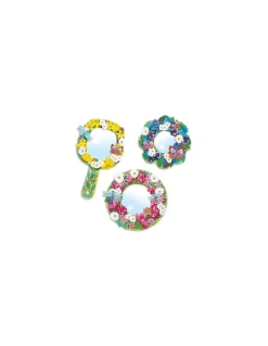 Djeco 3 miroirs à décorer douceur florale - Do it Yourself Discount