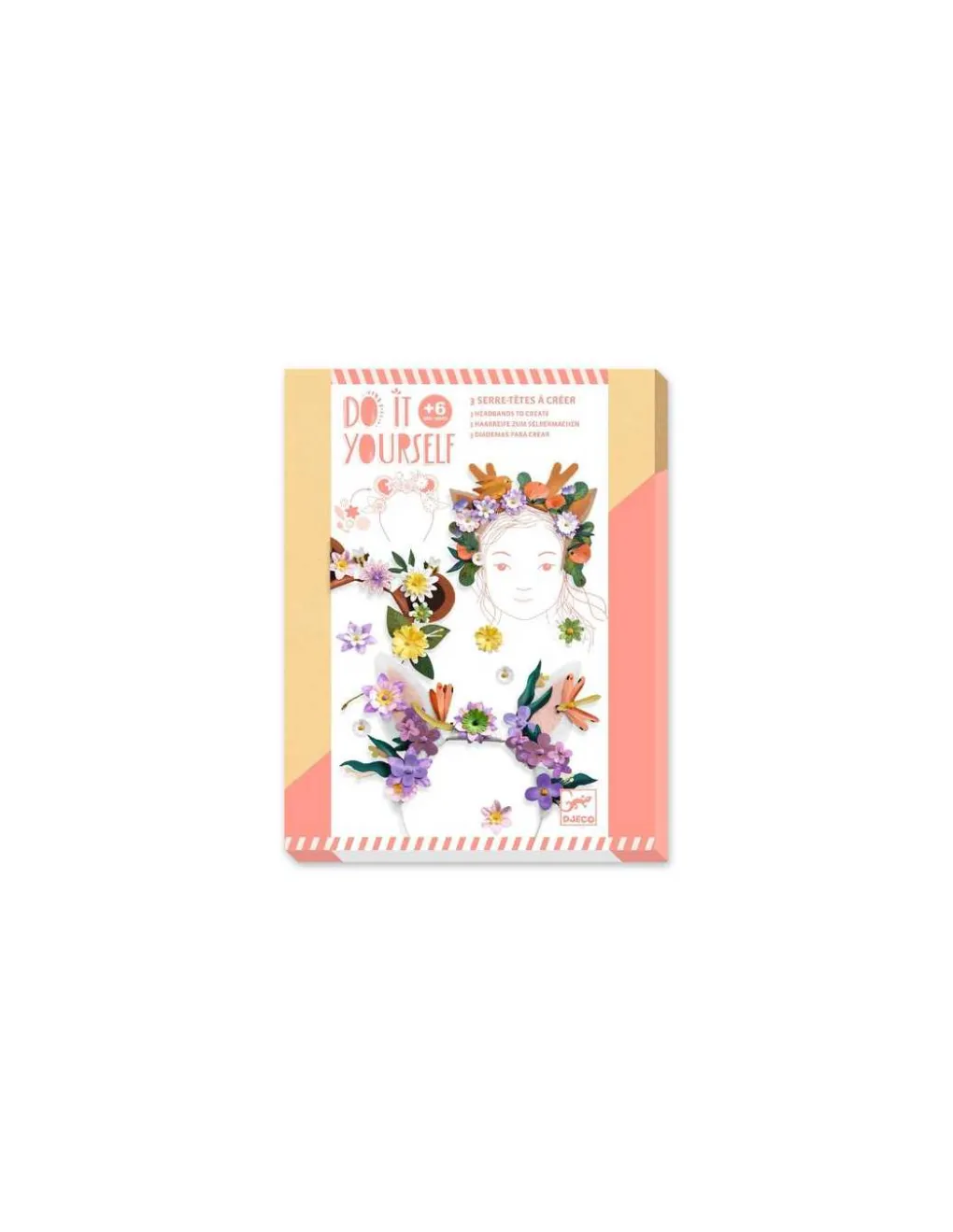 Djeco 3 serre-têtes à créer Flower Friends - Do it Yourself - Best