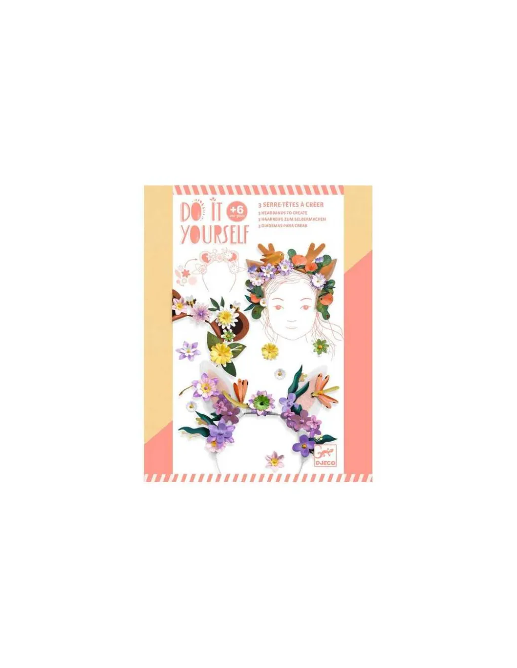 Djeco 3 serre-têtes à créer Flower Friends - Do it Yourself - Best