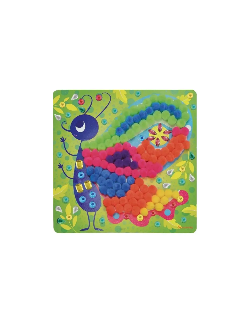 Sycomore 3 tableaux pompons papillons - Clearance