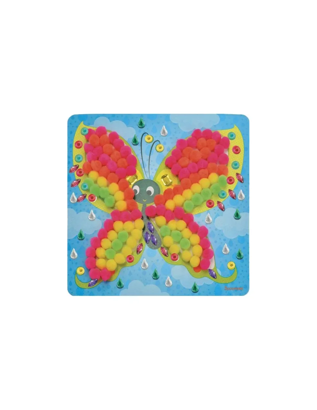 Sycomore 3 tableaux pompons papillons - Clearance