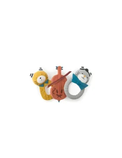 Moulin Roty Anneau caoutchouc naturel Chat moutarde Les Moustaches - Discount