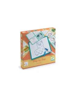 Djeco Apprendre à dessiner Step by step Lama & Co - Clearance