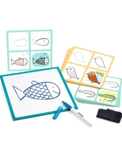 Djeco Apprendre à dessiner Step by step Lama & Co - Clearance