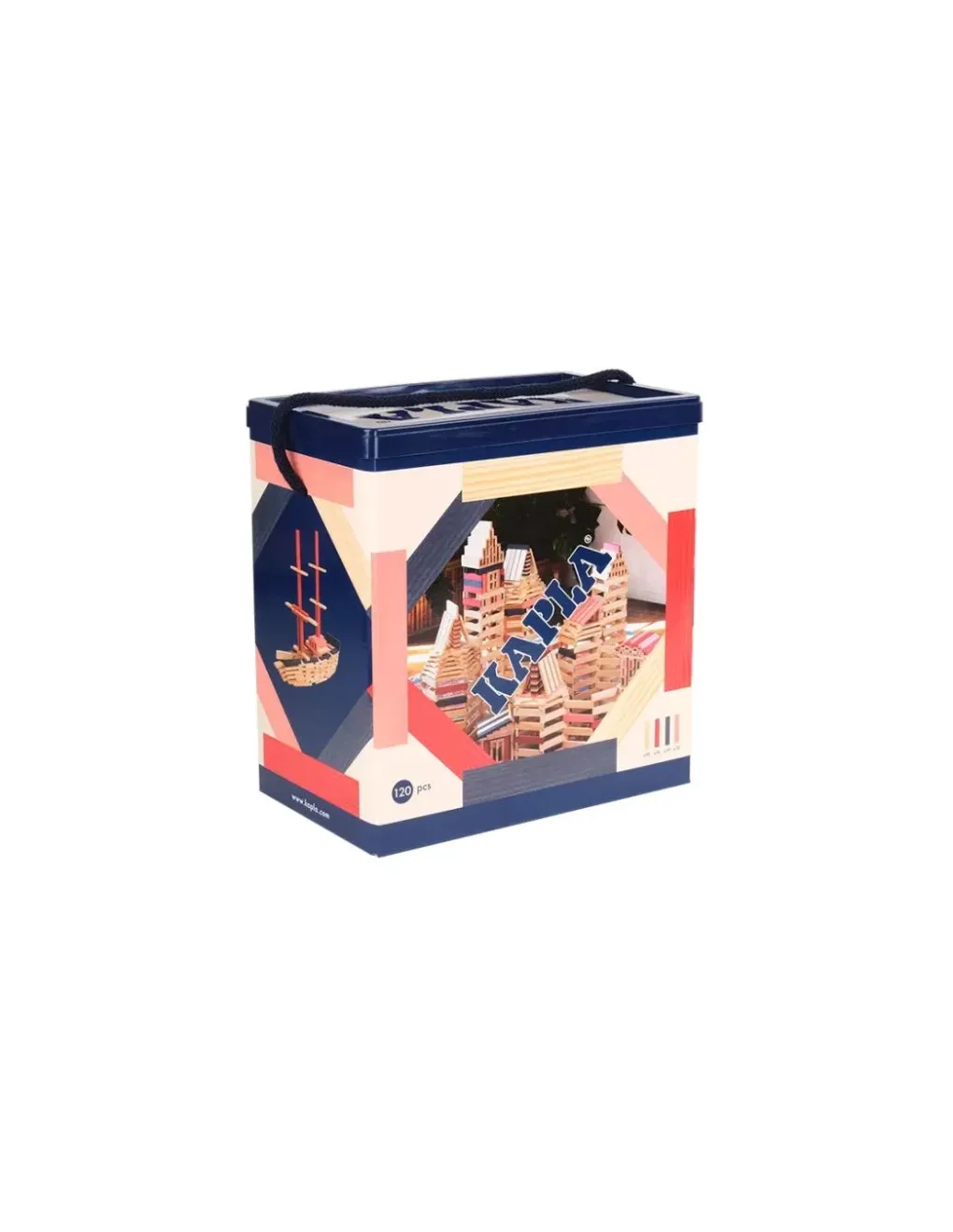 Kapla Baril 120 bleu, rose, rouge -