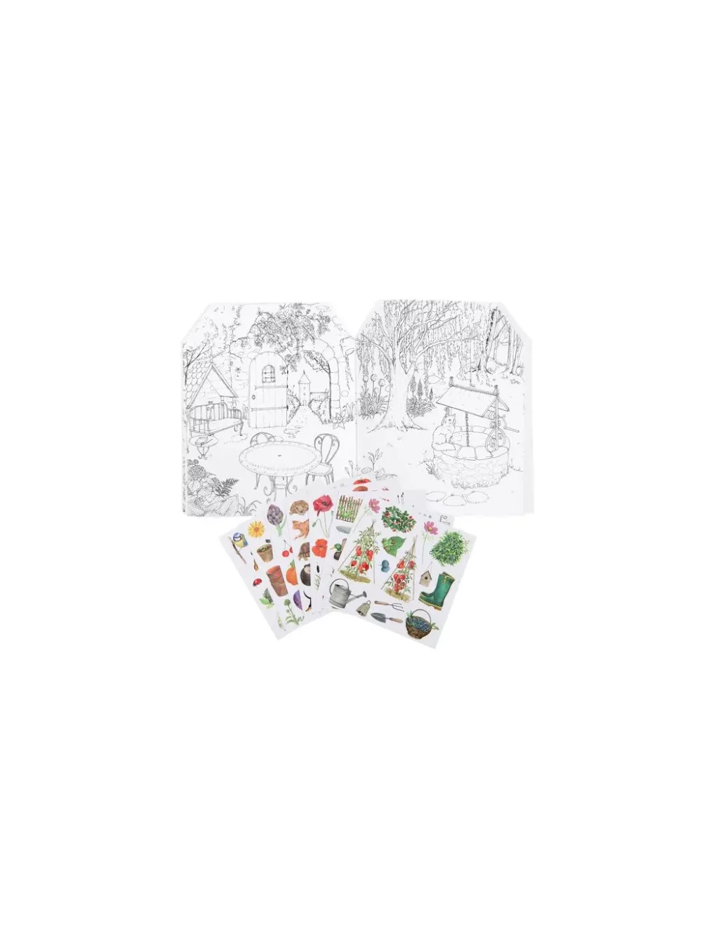 Moulin Roty Cahier de coloriage et stickers Le jardinier Le Jardin du Moulin - Best