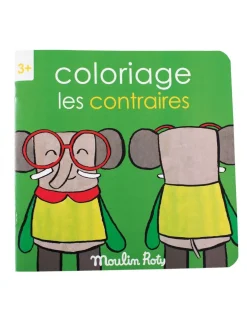 Moulin Roty Cahier de coloriage les contraires les Popipop - Discount