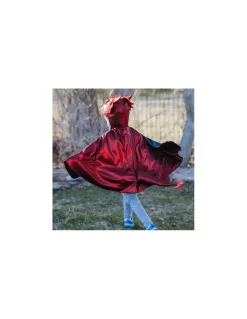 Great Pretenders Cape de dragon rouge irisé 4-6 ans - New