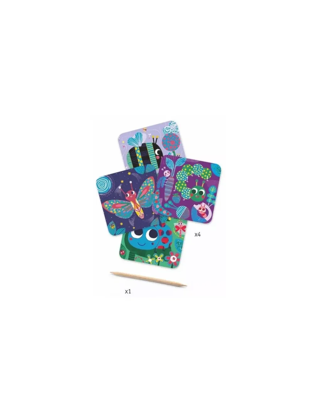 Djeco Cartes à gratter toutes petites bêtes - New