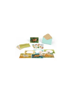 Lovely Paper by Djeco Cartes d'invitation Animaux de la Jungle - Djeco Clearance