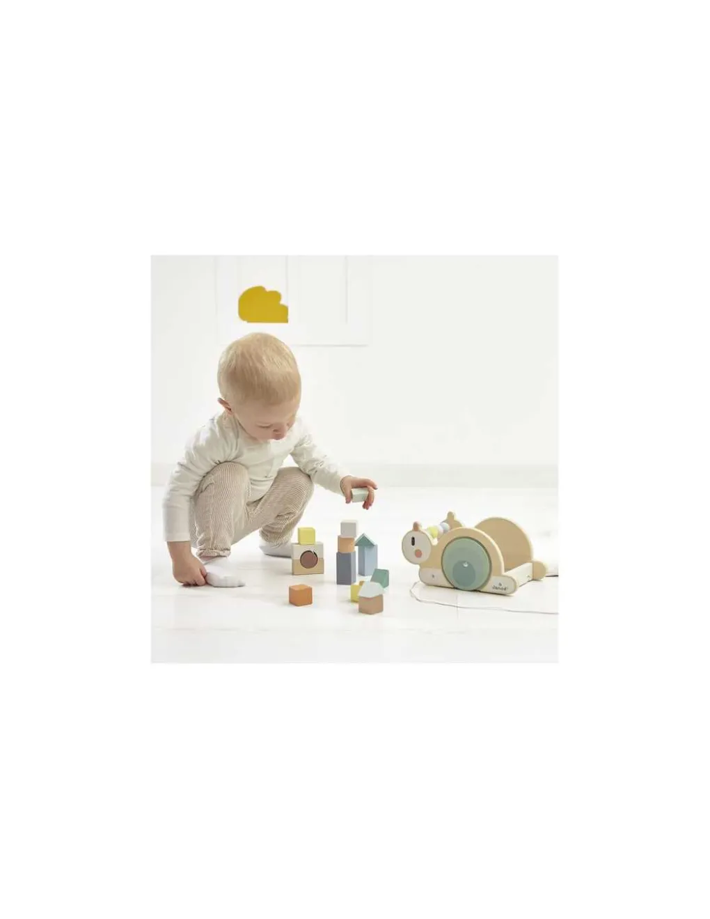 Janod Chariot cube Escargot Sweet Cocoon -