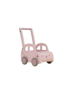 Little Dutch Chariot de marche voiture en bois Rose - Online