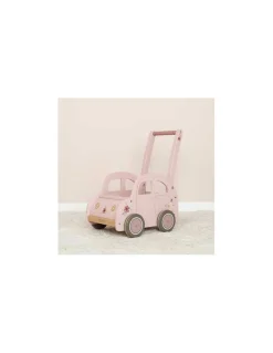 Little Dutch Chariot de marche voiture en bois Rose - Online