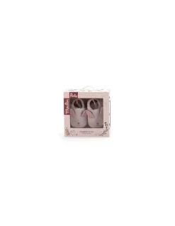 Moulin Roty Chaussons cuir lapin gris Après la pluie 18/24 m -