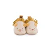 Moulin Roty Chaussons cuir lion beige Sous mon baobab 0/6 m - New