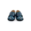 Moulin Roty Chaussons cuir panthère bleu Dans la jungle 18/24 m - Discount