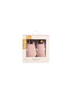 Moulin Roty Chaussons cuir souris rose La petite école de danse 18/24 m - Hot