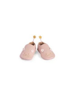 Moulin Roty Chaussons cuir souris rose La petite école de danse 18/24 m - Hot