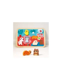 Janod Chunky puzzle Les animaux familiers - Hot