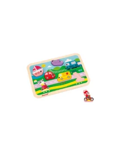 Janod Chunky puzzle Les véhicules - Discount