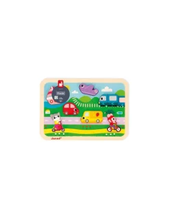 Janod Chunky puzzle Les véhicules - Discount