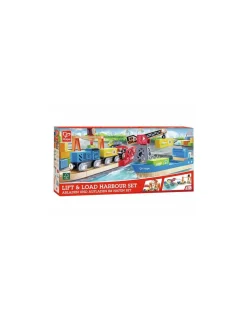 Hape Toys Circuit de train cargo et grue - Hape Discount