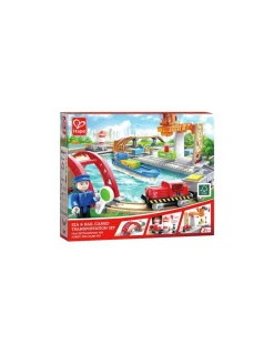 Hape Toys Circuit de train de cargaison avec port maritime - Hape Clearance