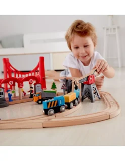 Hape Toys Circuit de train ville animée - Hape Sale