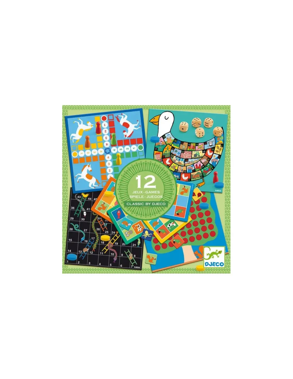 Djeco Classic box boîte de 12 jeux -