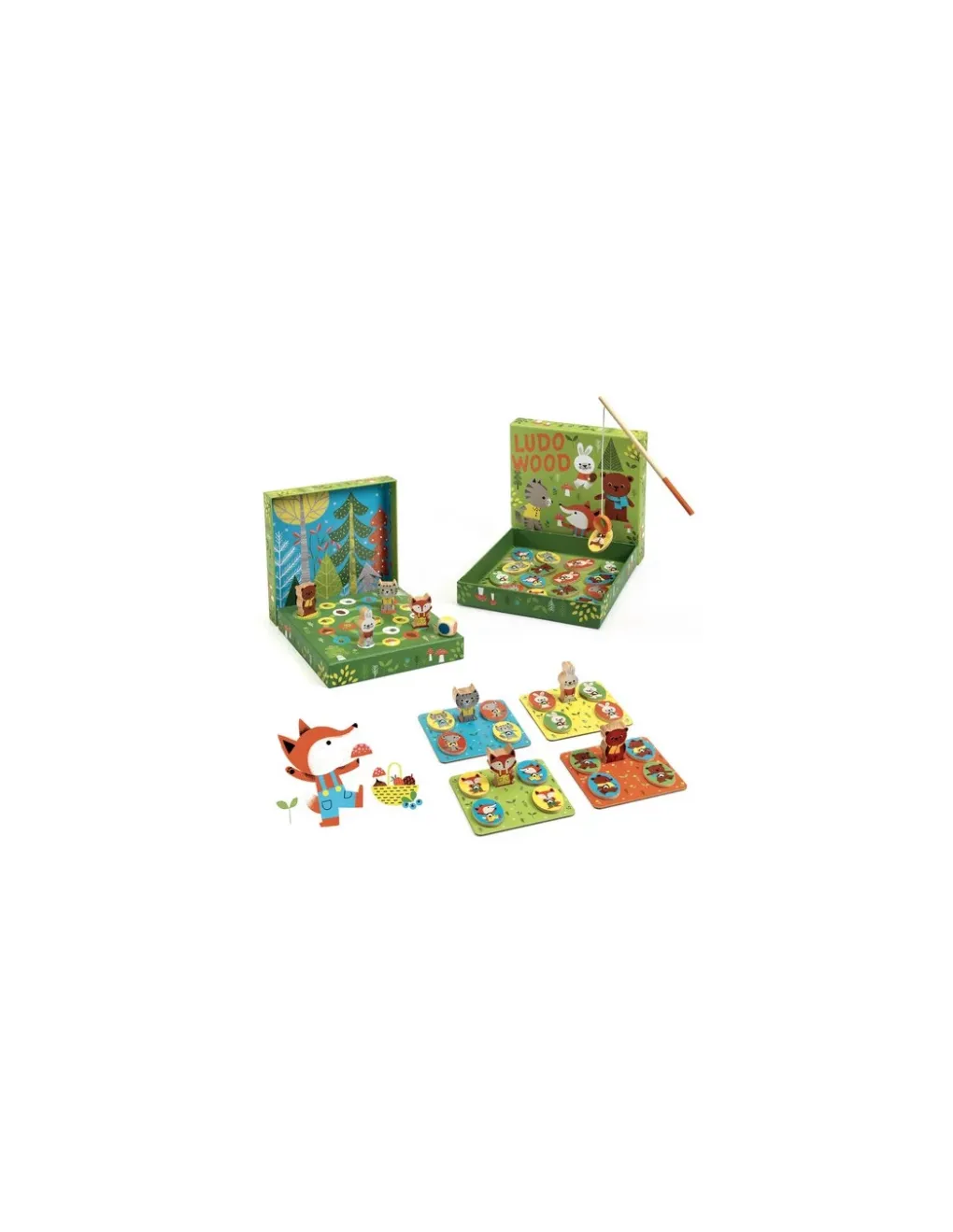 Djeco Coffret 4 jeux Ludo Wood - Sale