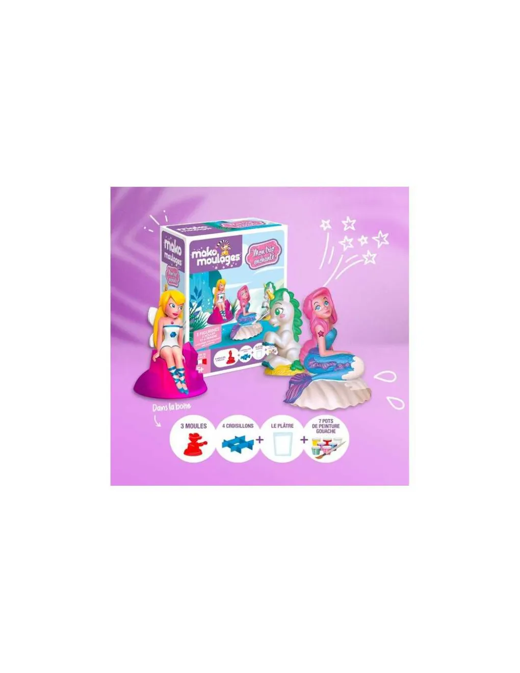 Mako creations Coffret 3 moules mon trio enchanté - Mako moulages Sale