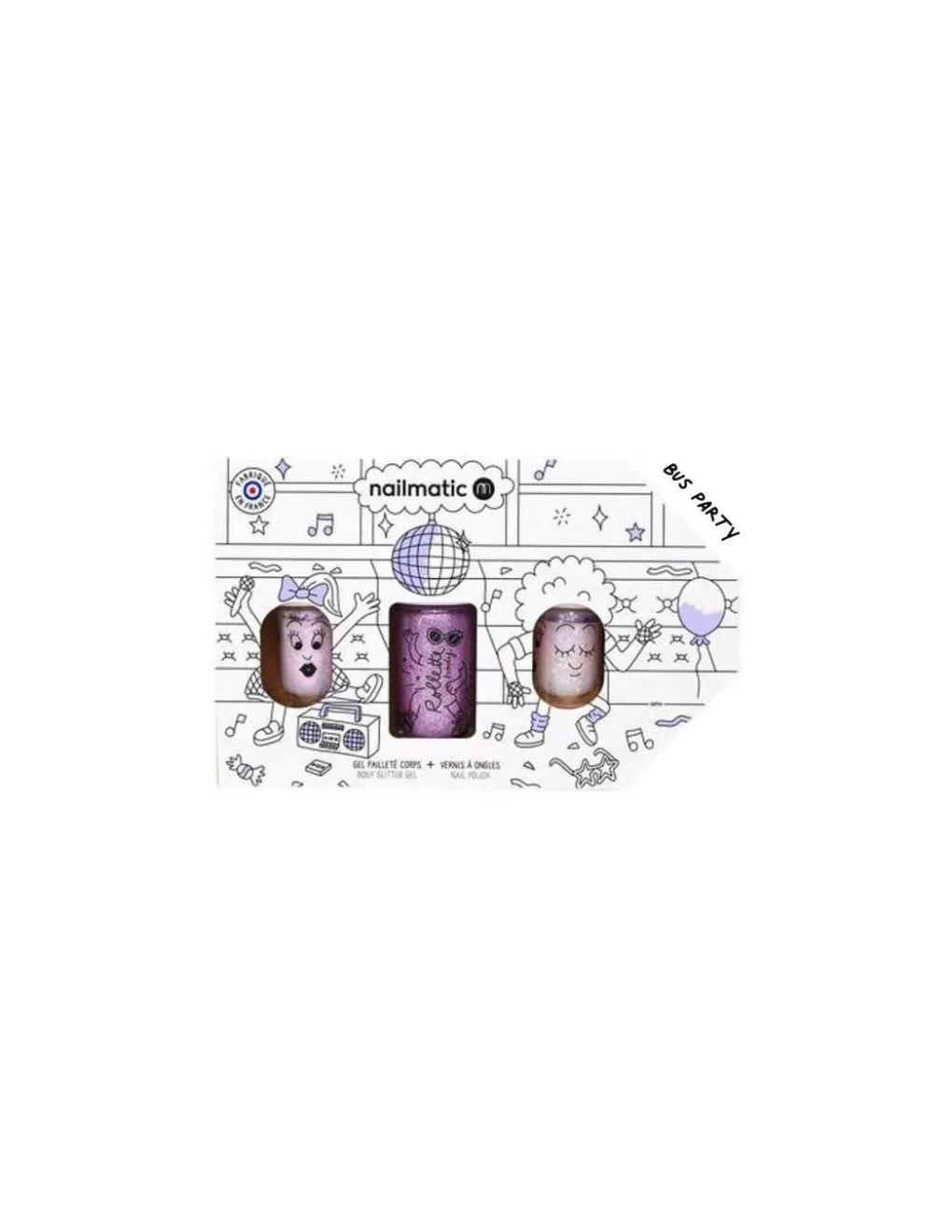 nailmatic KIDS Coffret Bus Party Disco violet - Nailmatic Hot