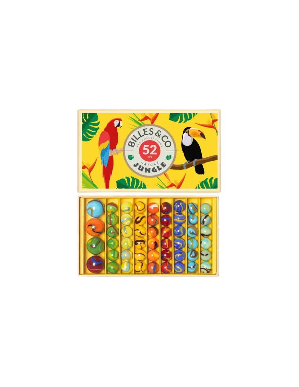 Billes and Co Coffret de 52 billes Jungle - Billes & Co Outlet